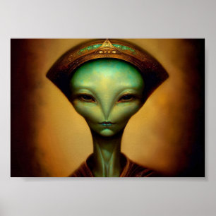 Affiche Portrait Alien féminin