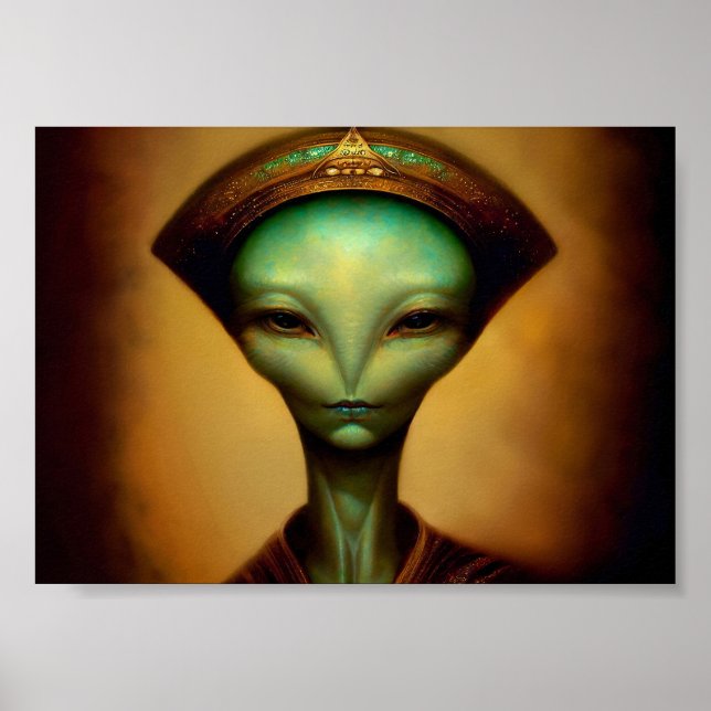 Affiche Portrait Alien féminin (Devant)