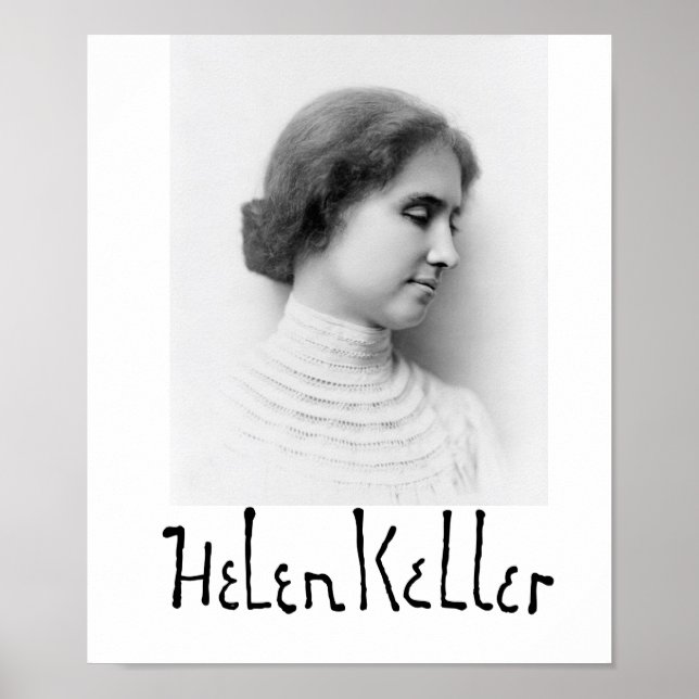 Affiche Portrait and signature of Hellen Keller (Devant)
