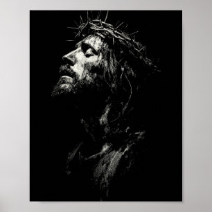 Affiche Portrait Artistique de Jésus-Christ Art Chrétien