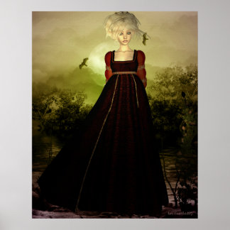 Affiche Portrait au coucher du soleil