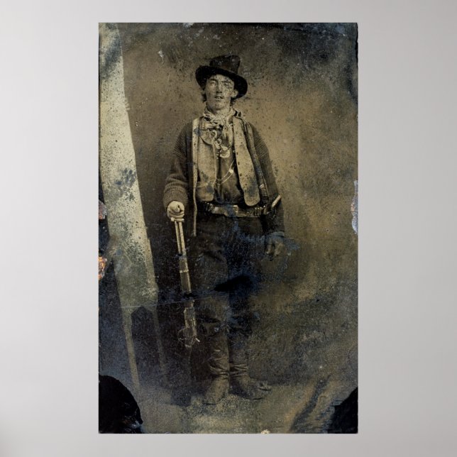 Affiche Portrait authentifié de Billy the Kid (1880) (Devant)