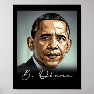 Affiche Portrait Barack Obama Président Patriotique