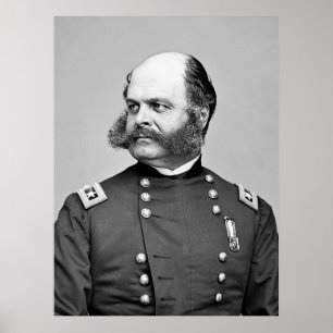 Affiche Portrait Civil War General Ambrose E. Burnside