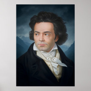 Affiche Portrait classique de Beethoven
