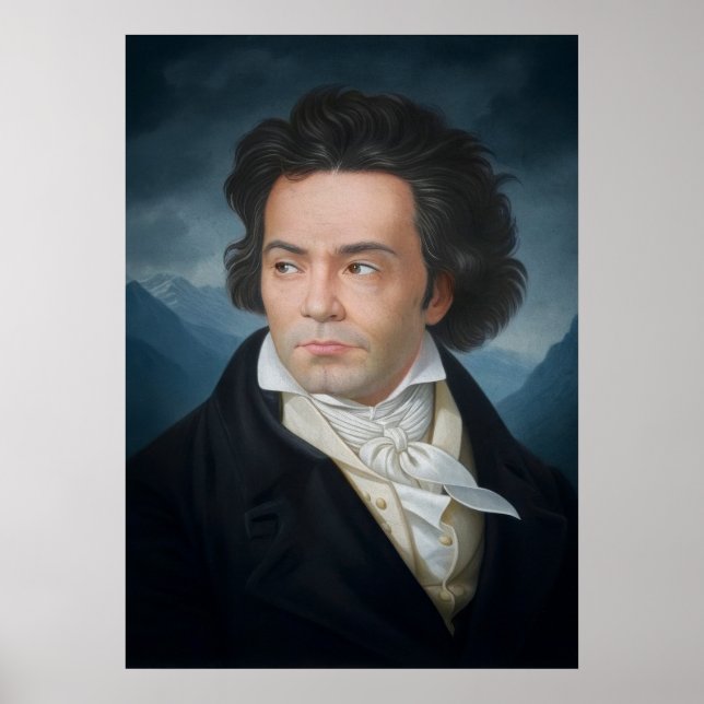 Affiche Portrait classique de Beethoven (Devant)