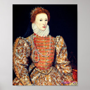 Affiche Portrait complet de la reine Elizabeth I d'Anglete