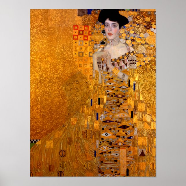 Affiche Portrait d'Adele Bloch-Bauer I, 1907 par Klimt (Devant)
