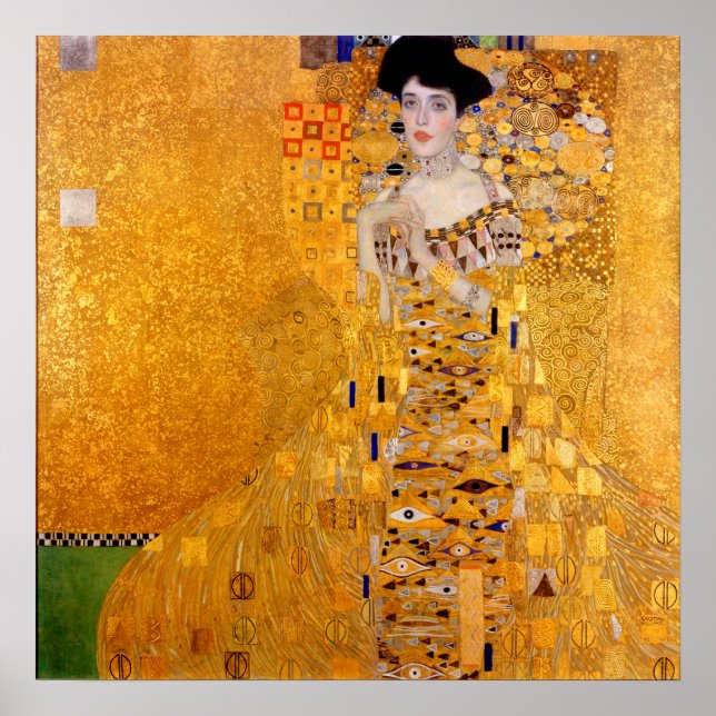 Affiche Portrait d'Adele Bloch-Bauer I - Gustav Klimt (Devant)