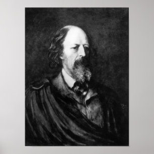 Affiche Portrait d'Alfred, Lord Tennyson c.1860s