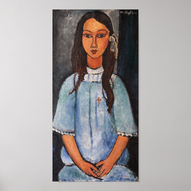 Affiche Portrait d'Alice, Modigliani (Devant)