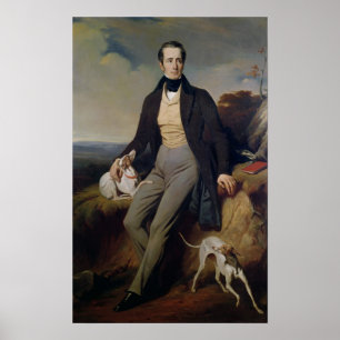 Affiche Portrait d'Alphonse de Lamartine 1830