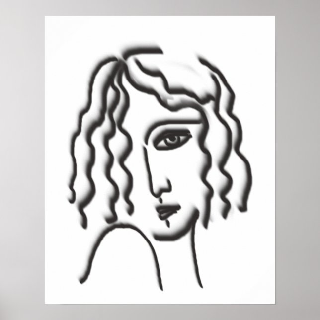 Affiche Portrait dame (Devant)