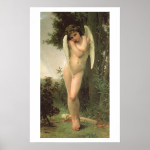Affiche Portrait d'ange de Cupidon par Bouguereau