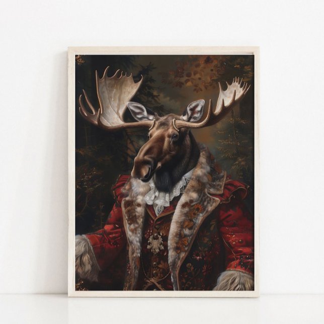 Affiche Portrait d'animal victorien, Art d'animal habillé, (Créateur téléchargé)