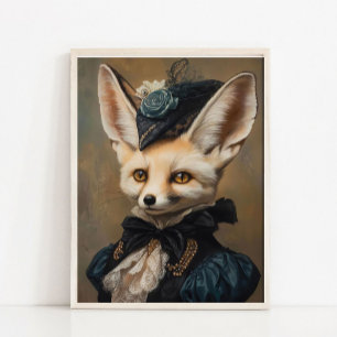 Affiche Portrait d'animal victorien, Dame Royale Renard Vi