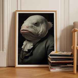 Affiche Portrait d'animal victorien de Blobfish Art animal