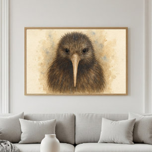 Affiche Portrait d'aquarelle Kiwi