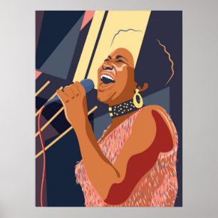 Affiche Portrait d'Aretha Franklin