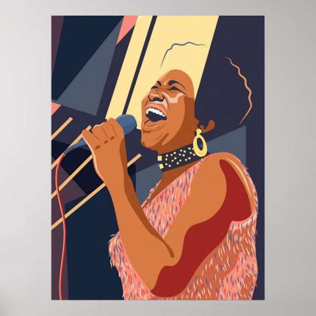Affiche Portrait d'Aretha Franklin (Devant)