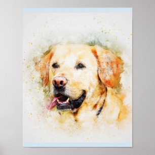 Affiche Portrait d'art de chien de Labrador Retriever