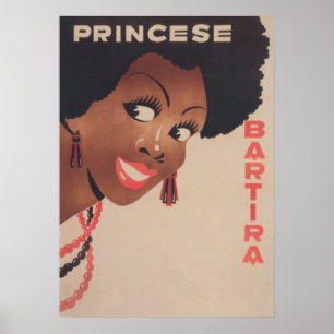 Affiche Portrait d'art Vintage de Black Woman