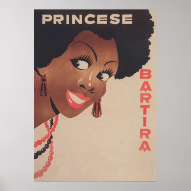 Affiche Portrait d'art Vintage de Black Woman (Devant)