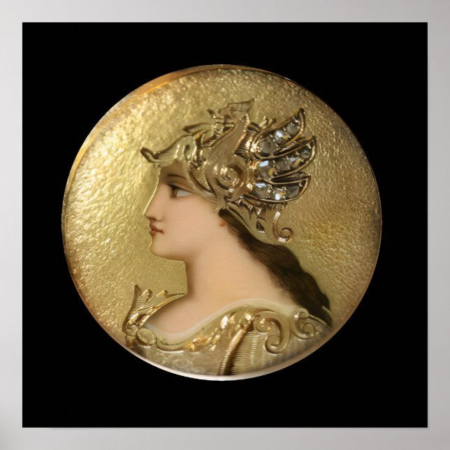 AFFICHE PORTRAIT D'ATHENA AVEC DES GOLDEN HELMET ET DES GR (Devant)