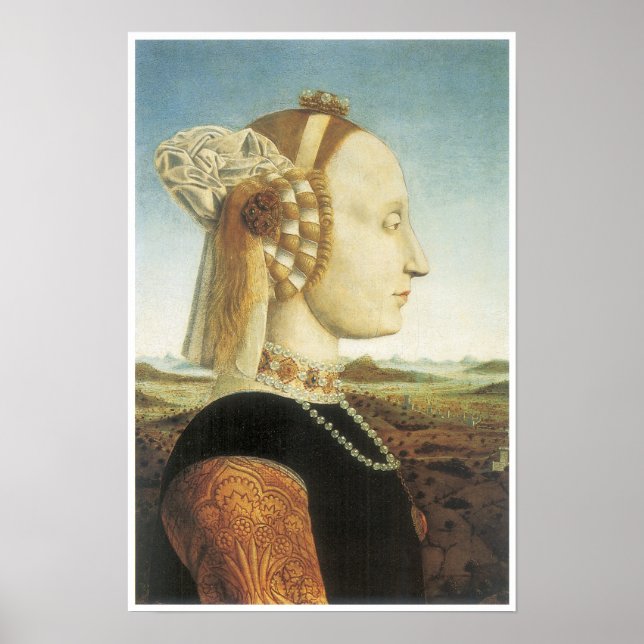 Affiche Portrait de Battista Sforza, c. 1474 (Devant)