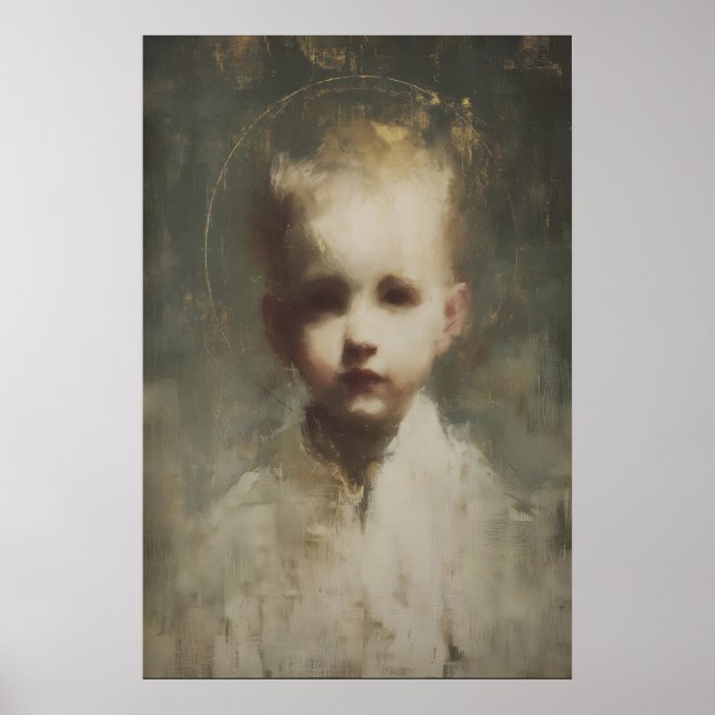 Affiche Portrait de bébé Jésus-Christ, Christianisme vinta (Devant)