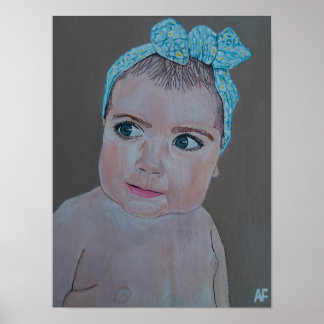 Affiche Portrait de bébé peint par Alfred Fox