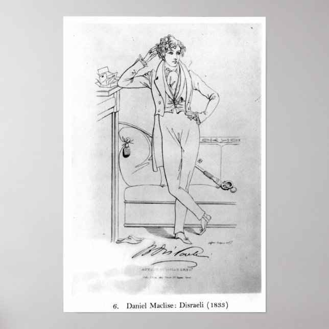 Affiche Portrait de Benjamin Disraeli Auteur 'Vivian (Devant)