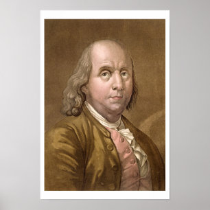 Affiche Portrait de Benjamin Franklin (1706-90), de 'Le