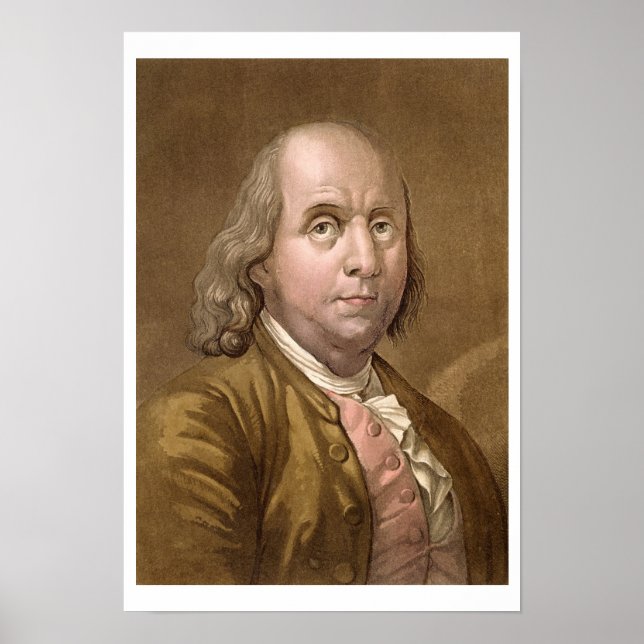 Affiche Portrait de Benjamin Franklin (1706-90), de 'Le (Devant)