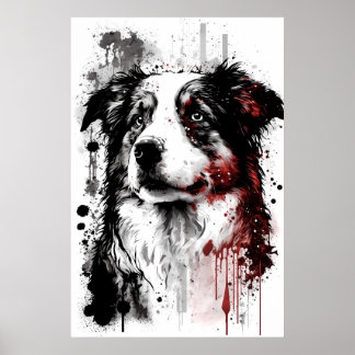 Affiche Portrait de berger australien