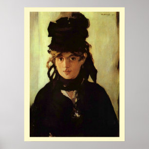 Affiche Portrait de Berthe Morisot par Edouard Manet