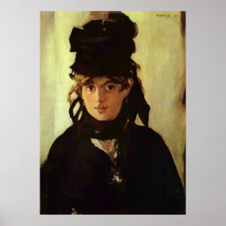 Affiche Portrait de Berthe Morisot par Edouard Manet