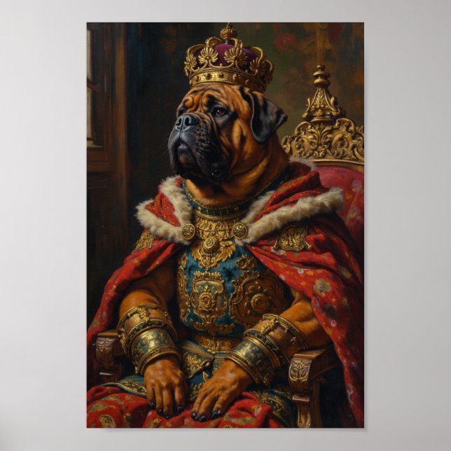 Affiche Portrait de Bouledogue Royal (Devant)