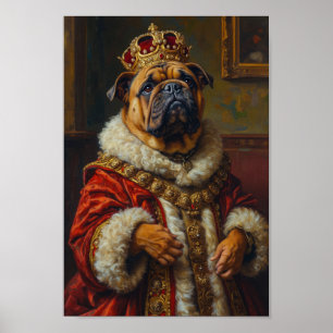 Affiche Portrait de Bouledogue Royal