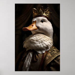 Affiche Portrait de canard royal victorien, Art animalier 