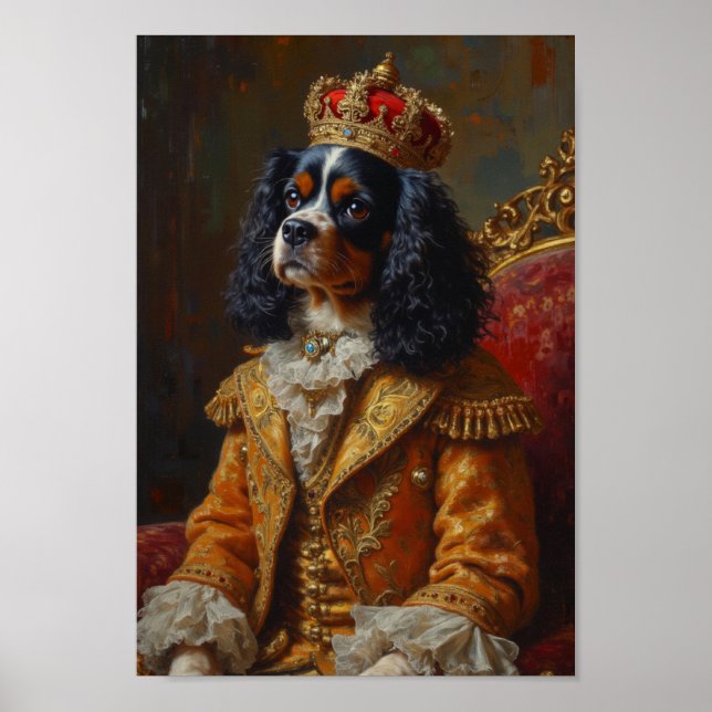 Affiche Portrait de Cavalier King Charles Spaniel Royal (Devant)