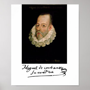 Affiche Portrait de Cervantes