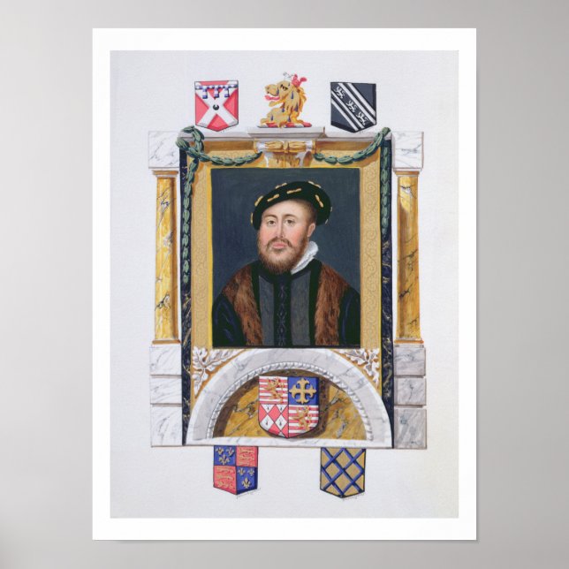Affiche Portrait de Charles Brandon (1488-1545) Duc de Su (Devant)