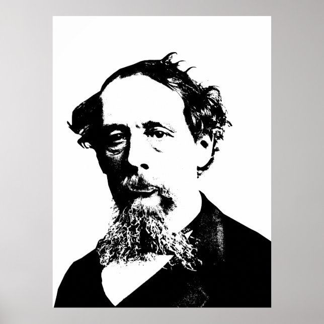 Affiche Portrait de Charles Dickens (Devant)