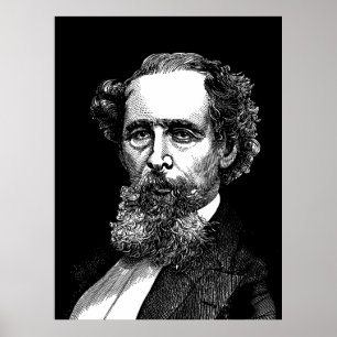 Affiche Portrait de Charles Dickens