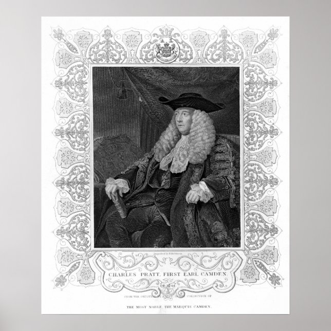 Affiche Portrait de Charles Pratt, 1er Earl Camden (Devant)