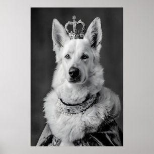 Affiche Portrait de chien de berger allemand aristocratiqu