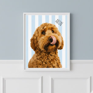Affiche Portrait de chien personnalisé Photo de compagni