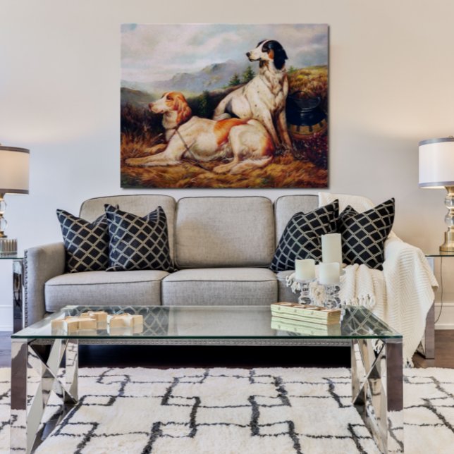 Affiche Portrait de chiens de chasse vintages (Créateur téléchargé)