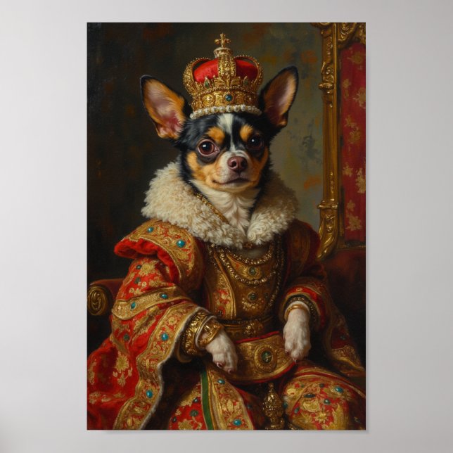 Affiche Portrait de Chihuahua Royal (Devant)